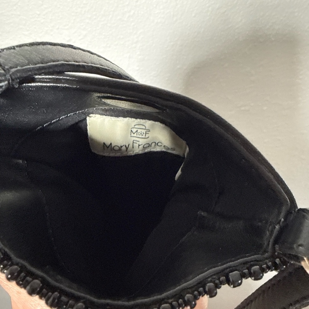 Mary Frances Take A Sip Pink Cocktail Phone Pouch Crossbody Beaded Leather Purse - Picture 6 of 6